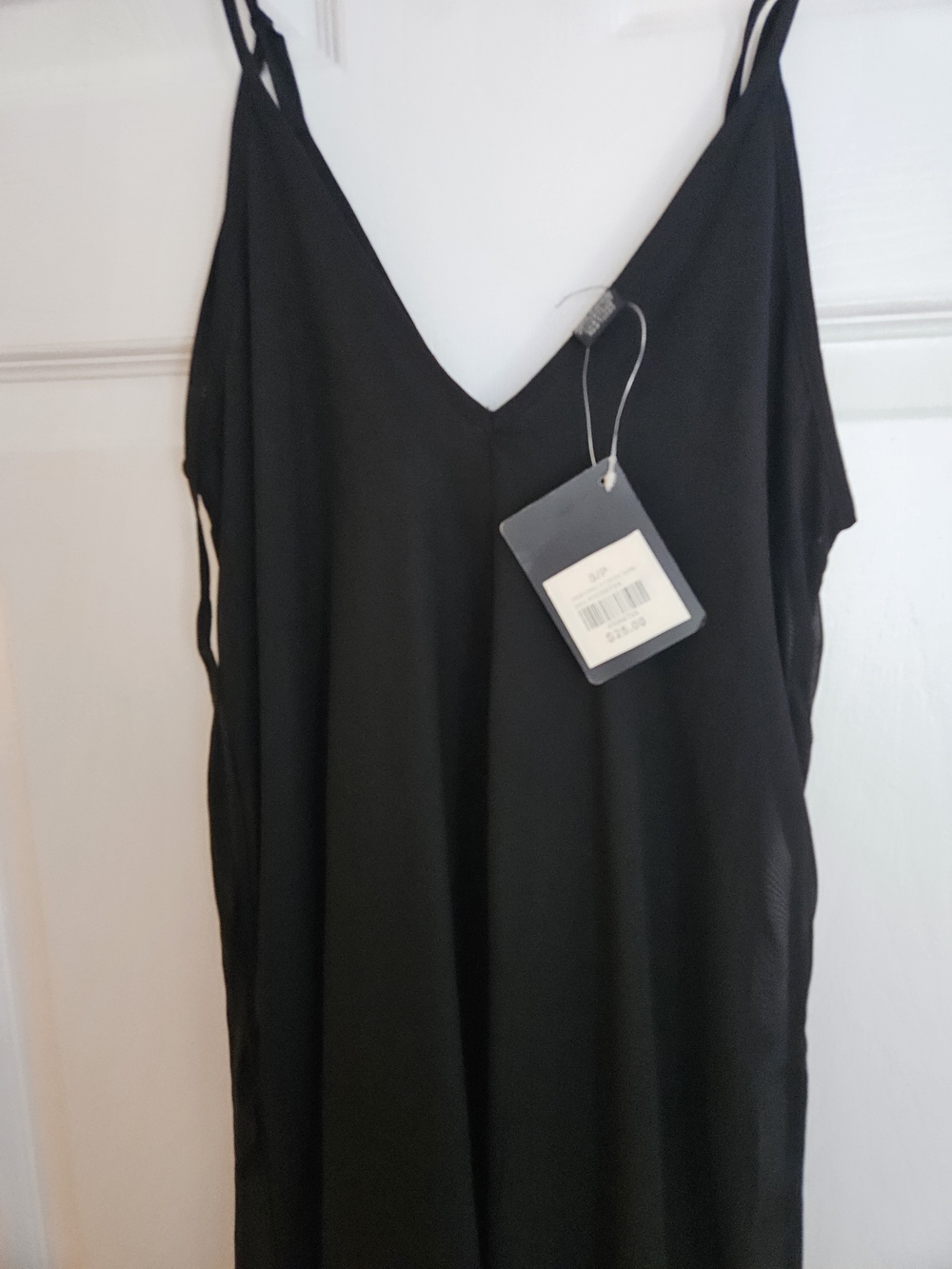 NWT Elefant Black Asymmetrical Slip Dress Seductions By Sirens. Size US S. - Picture 2 of 10